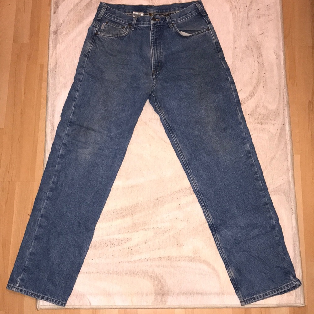 Carhartt Relaxed Fit Straight Leg Flannel Lined Jean
